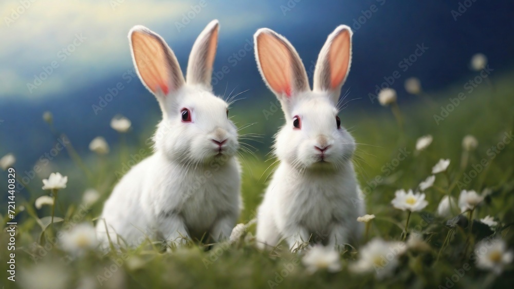 white rabbit on the grass white rabbit on the grass