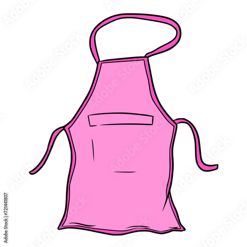 pink apron illustration vector