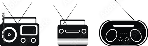 
Radio | vector | icon |from ads | collection.  logo | template | Electronic | Device, Flat, illustration, Design,