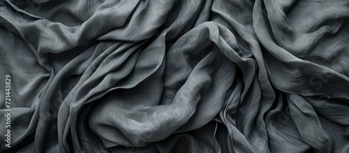 Exquisite Gray Texture: A Captivating Visual Feast of Crumpled Fabric's Textured Refinement