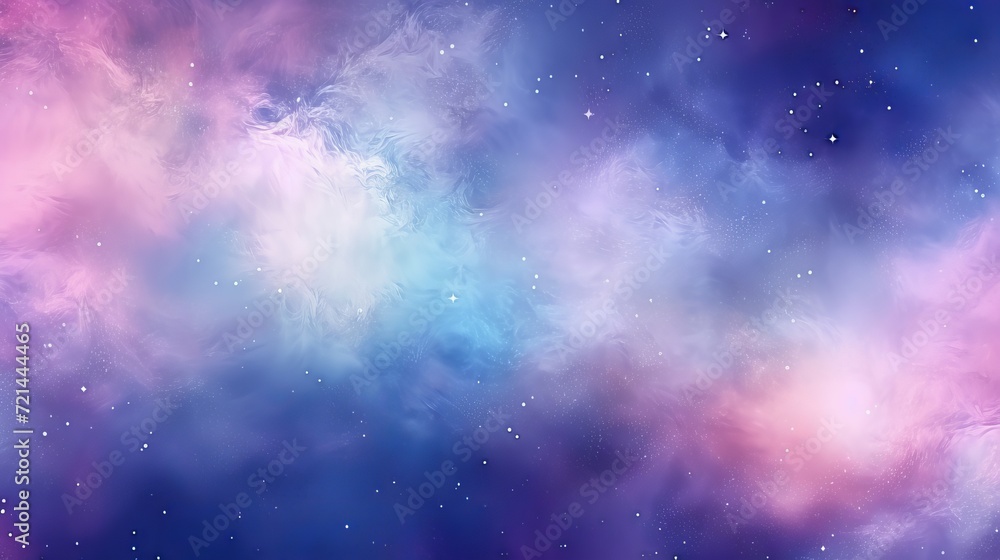 The background of the universe is made up of colorful abstract textures.