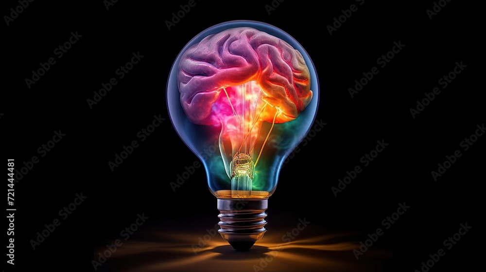 The concept of creative non-standard thinking, new bright thoughts and ideas The concept of creative non-standard thinking, new bright thoughts and ideas