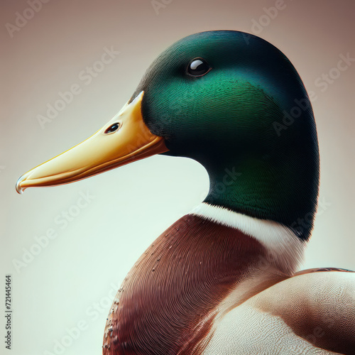 Mallard Duck, Anas platyrhynchos, Pato Real Mexicano, anade real, anade azulon o pato de collar, collared duck, Кряква, high quality portrait,  isolated background.