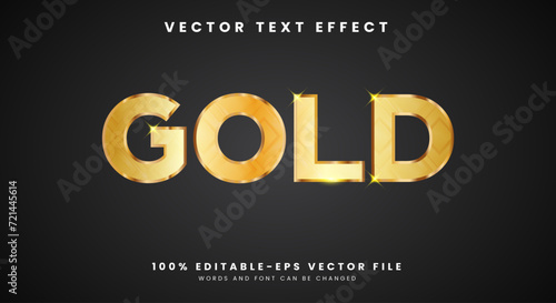 Gold style shiny editable text effect Template