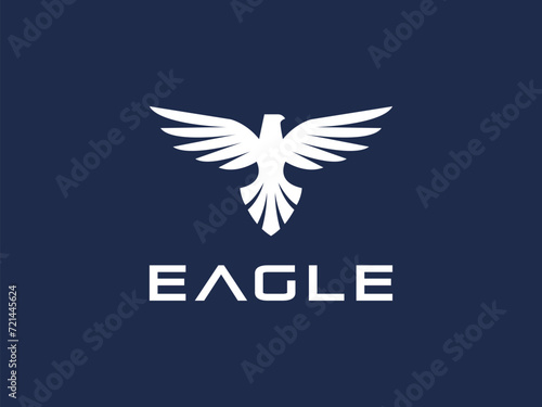 eagle logo vector illustration. flying falcon logo template photo