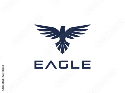 eagle logo vector illustration. flying falcon logo template