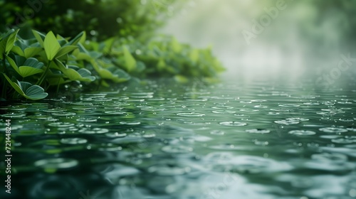 Soft focus on water and plants creates a mesmerizing natural abstraction. Ideal for calming backgrounds.