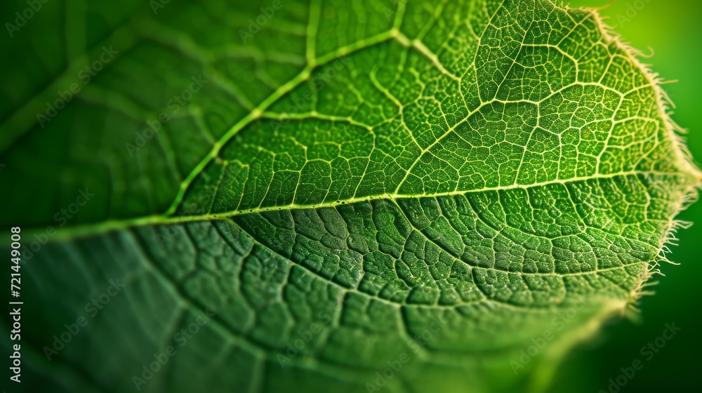 Ultra Close-Up of Green Leaf Veins Detailing Natural Patterns Ultra Close-Up of Green Leaf Veins Detailing Natural Patterns