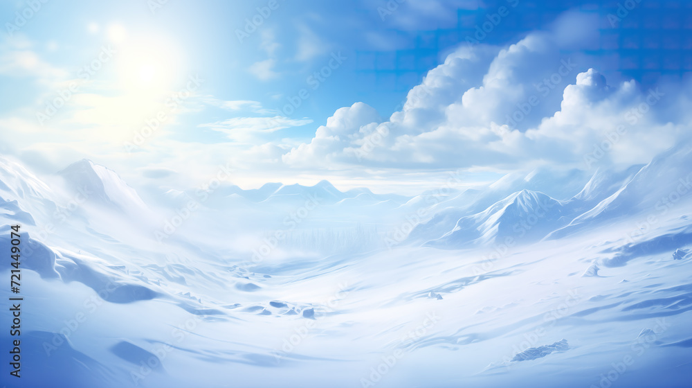 beautiful snowy landscape, path full of snow beautiful snowy landscape, path full of snow