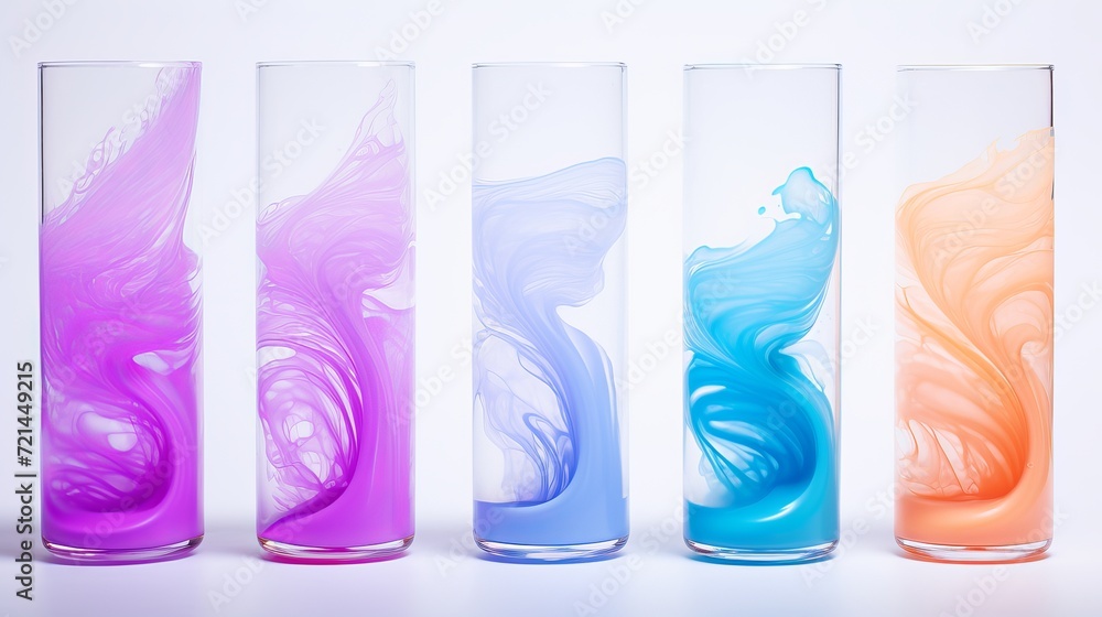 A foam-based liquid that has a gradient color A foam-based liquid that has a gradient color