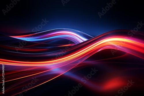 Modern futuristic neon light effect background and Colorful abstract neon 3D waves technology concept