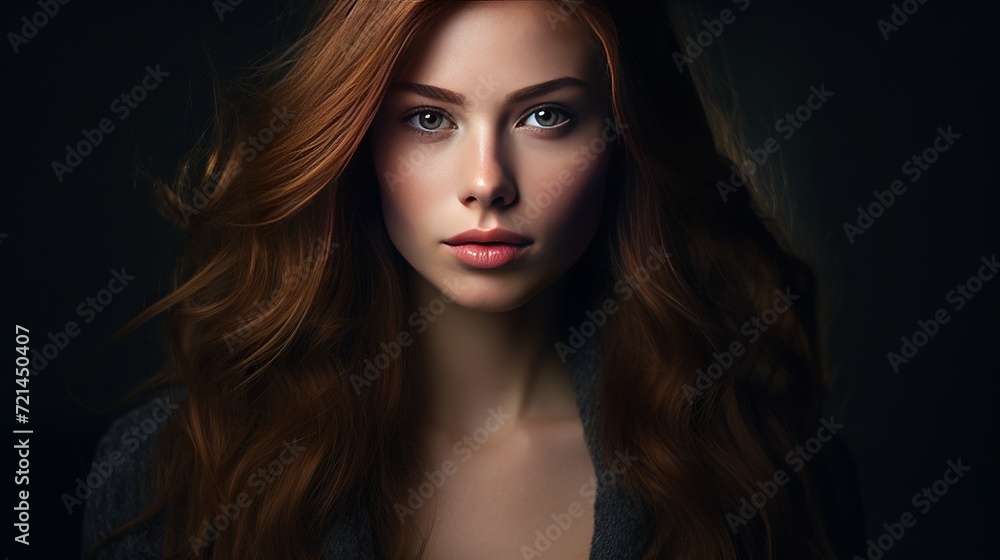 A picture of a woman who is beautiful standing against a black background. A picture of a woman who is beautiful standing against a black background.