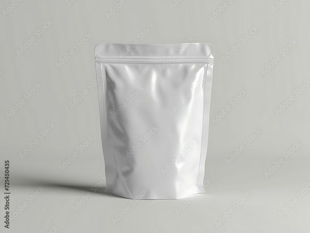 Front view of a blank 3d food packaging mockup. Suitable for food product promotion design, and sales promotion of packaged products. White-colored room background. Created with Generative AI. Front view of a blank 3d food packaging mockup. Suitable for food product promotion design, and sales promotion of packaged products. White-colored room background. Created with Generative AI.