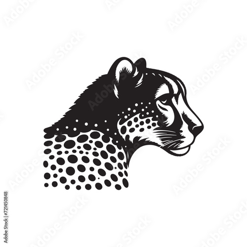 Stealthy Outlines: A Series of Cheetah Animal Silhouettes Emanating the Essence of Stealth - Cheetah Illustration - Cheetah Vector
