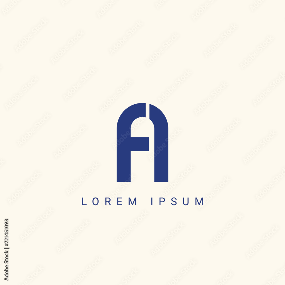 Alphabet FA or AF illustration monogram vector logo template Alphabet FA or AF illustration monogram vector logo template