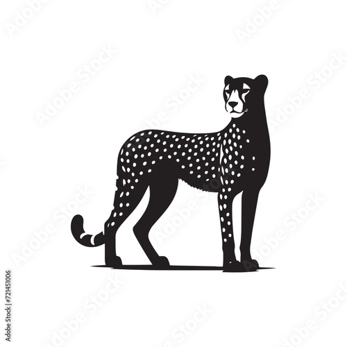 Lithe and Lethal: A Display of Cheetah Animal Silhouettes Capturing the Lithe and Deadly Presence - Cheetah Illustration - Cheetah Vector
