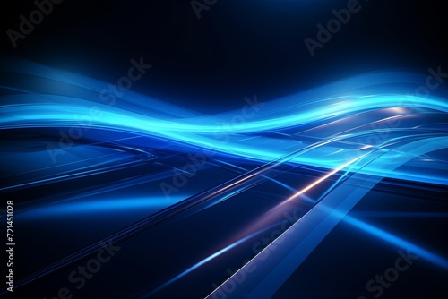 Modern futuristic neon light abstract background and Panoramic high speed technology concept