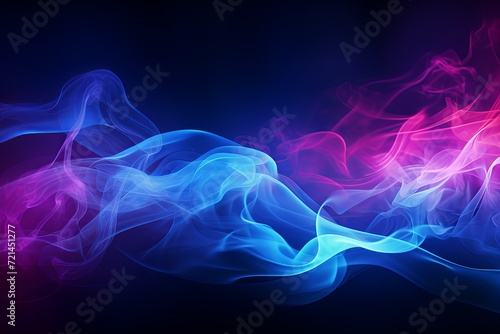 Vibrant smoke effect neon abstract background and Colorful fog waves of neon swirling background © pixeness