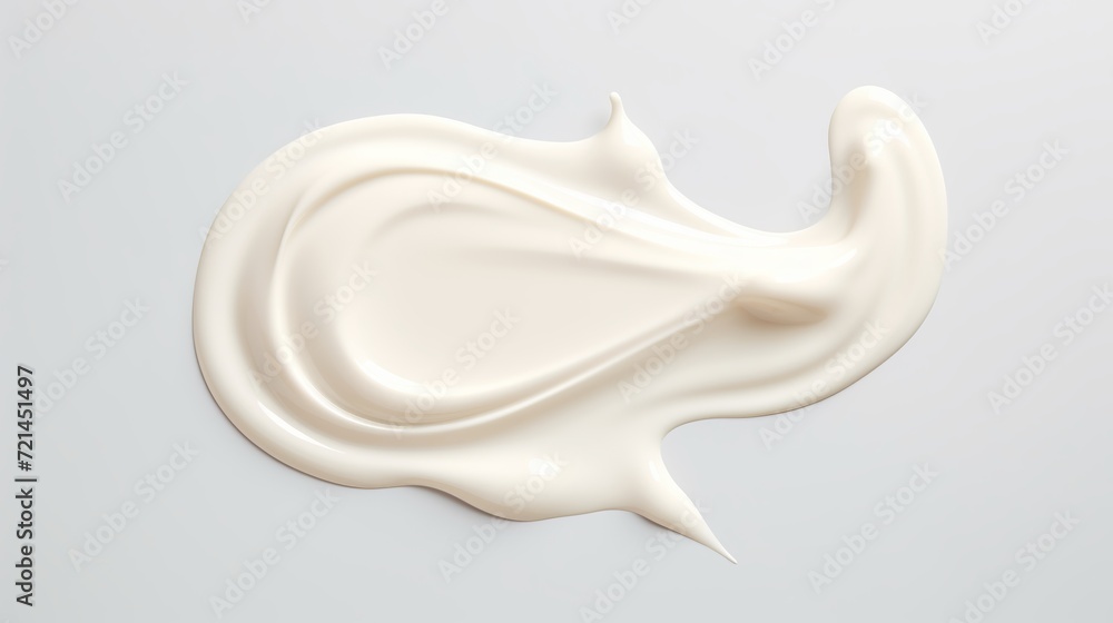 A white creamy foam background is adorned with glossy paint droplets. A white creamy foam background is adorned with glossy paint droplets.
