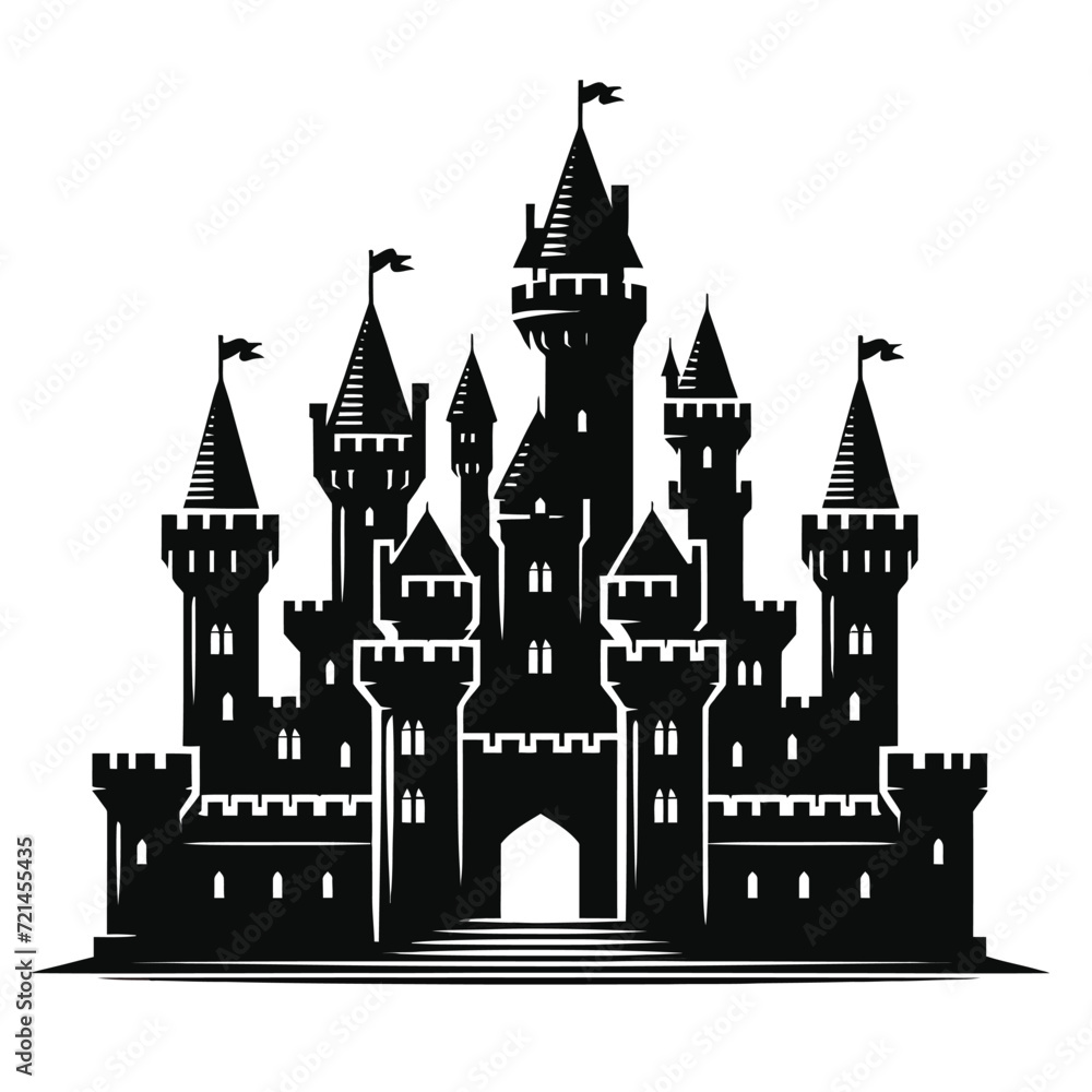 Enchanting Medieval Castle Silhouette