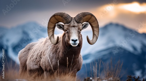 The jasper national park, canada, is a place where argali mountain sheep can be found.