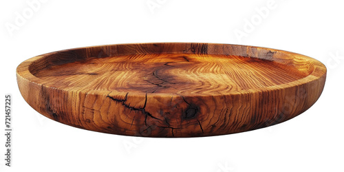 wooden bowl isolated on white