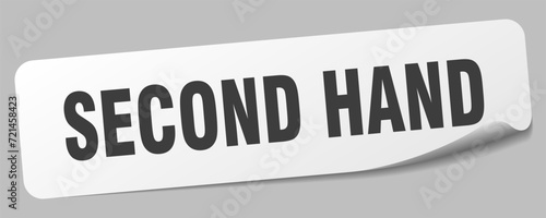 second hand sticker. second hand label