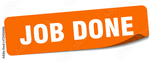 job done sticker. job done label