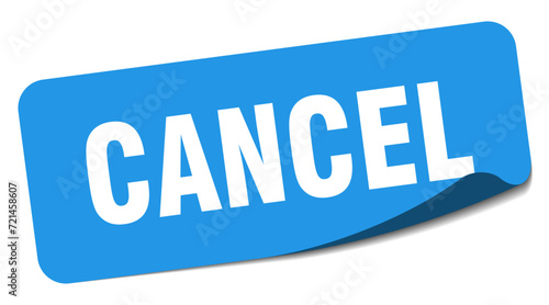cancel sticker. cancel label