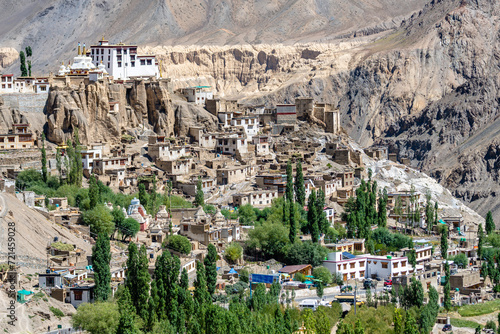 views of lamayuru village in leh ladakh district, india photo