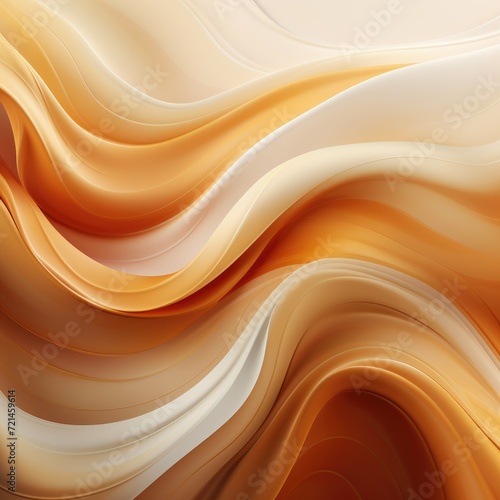 Caramel abstract background with smoky shadows. Generative AI.