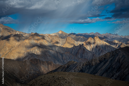 landscape of markha trekking in leh ladakh, india