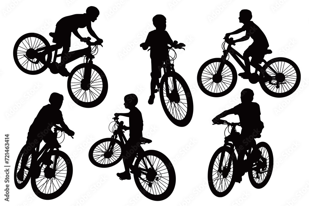 Fototapeta premium Cyclist silhouette
