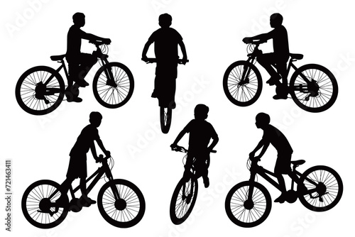Cyclist silhouette photo