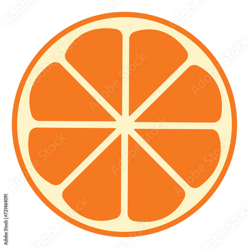 orange slice icon design template vector isolated illustration. Tasty sweet fruit symbol. 1234
