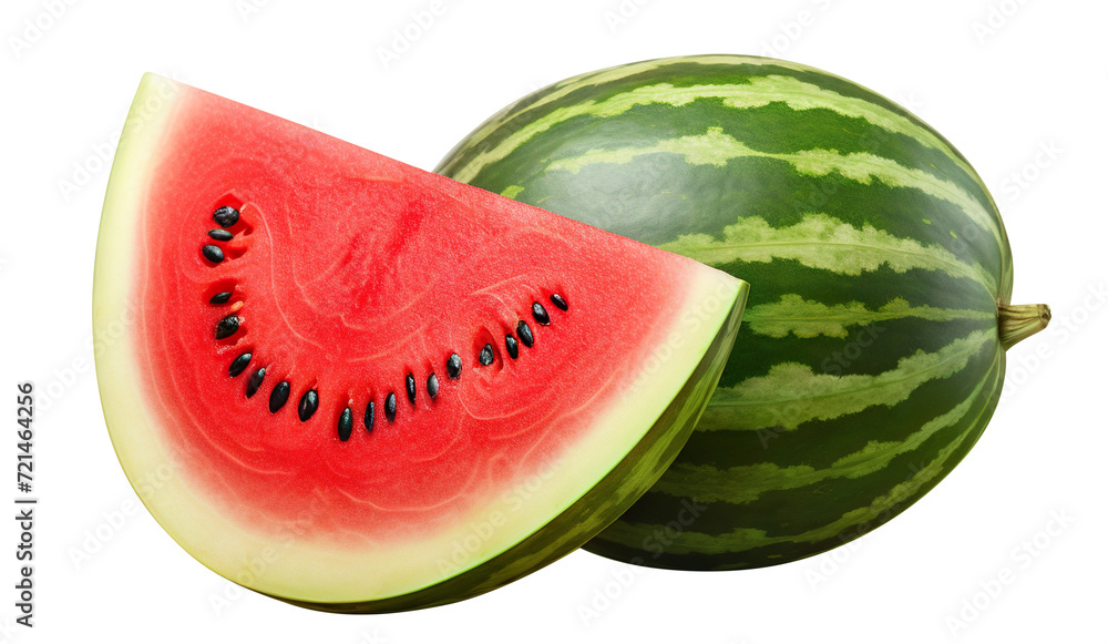 Delicious watermelon fruits cut out Delicious watermelon fruits cut out