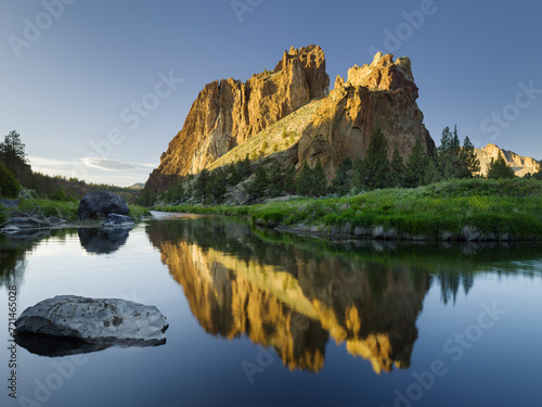 Billede på lærred Smith Rock State Park, Crooked River, Terrebonne, Oregon, USA