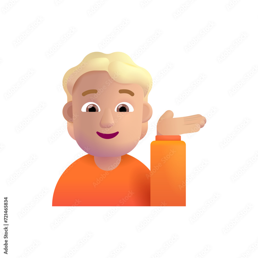 Person Tipping Hand: Medium-Light Skin Tone Person Tipping Hand: Medium-Light Skin Tone