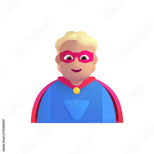 Person Superhero: Medium-Light Skin Tone