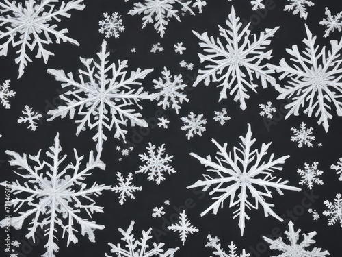 Snowflake texture on a black background