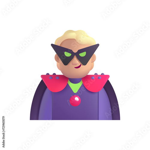 Person Supervillain: Medium-Light Skin Tone