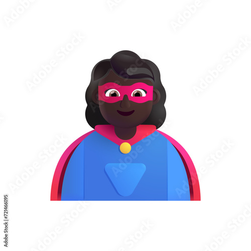 Woman Superhero: Dark Skin Tone