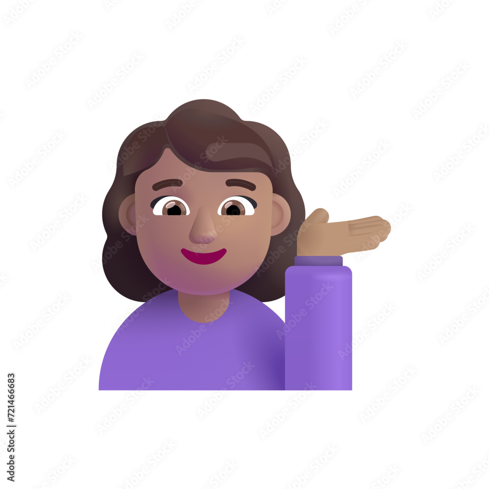  Woman Tipping Hand: Medium Skin Tone