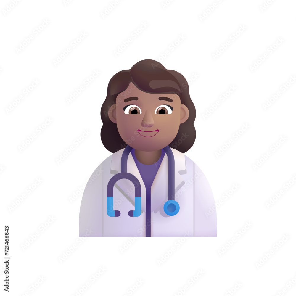 Woman Health Worker: Medium Skin Tone Woman Health Worker: Medium Skin Tone