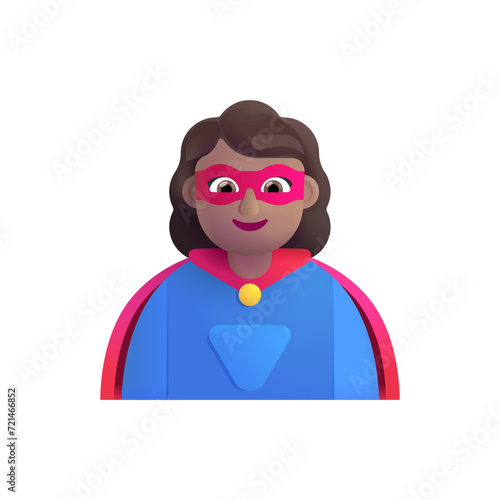 Woman Superhero: Medium Skin Tone