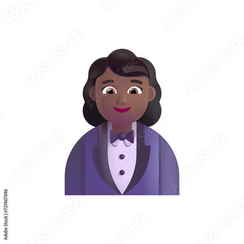  Woman in Tuxedo: Medium-Dark Skin Tone