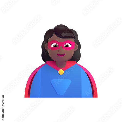 Woman Superhero: Medium-Dark Skin Tone