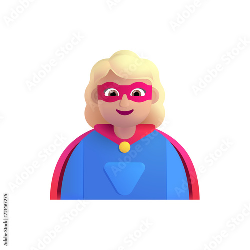 Woman Superhero: Medium-Light Skin Tone