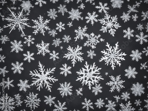 Snowflake texture on a black background