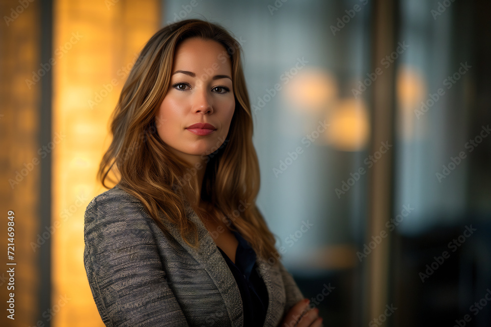 a businesswoman in a modern office setting a businesswoman in a modern office setting